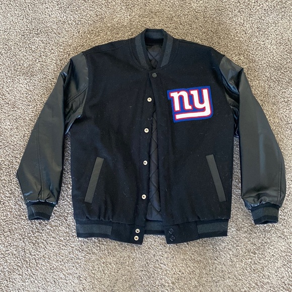 New York Giants Varsity Jacket, 2 in 1 Reversible Bomber Jacket, Official - Picture 1 of 8